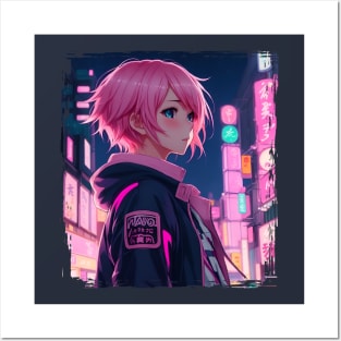 Cyberpunk girl Posters and Art